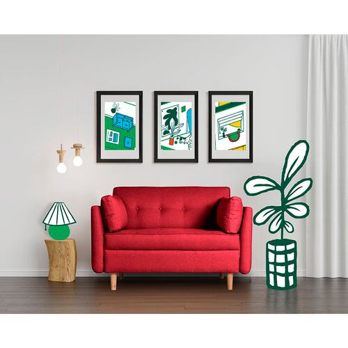 MAKORA Love Seat Modelo Bellini Rojo
