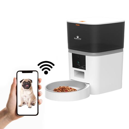 Dispensador de Alimento Wifi Para Mascotas 4 Lts Bronw Paw