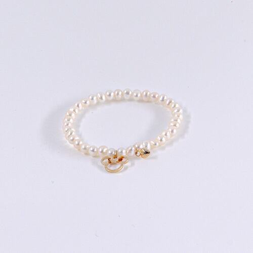 Pulsera Minnie Perlas Oro 14K Disney