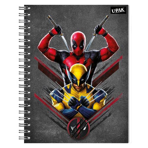 Cuaderno Upak Glad 100 Hojas C5 Deadpool 2024