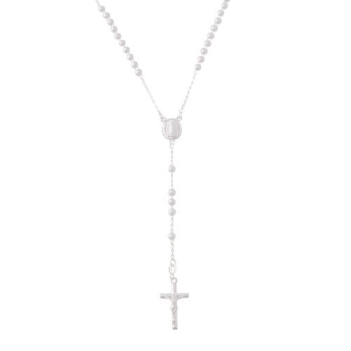Rosario Con Bola Picada Y Dijes Diamantados Plata Ley .925 Unlimited By Oro Boleado