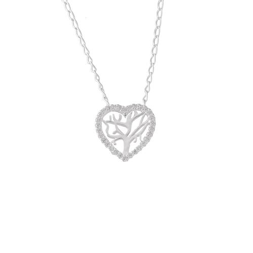 Collar Dije Corazón Plata Ley .925 Unlimited By Oro Boleado