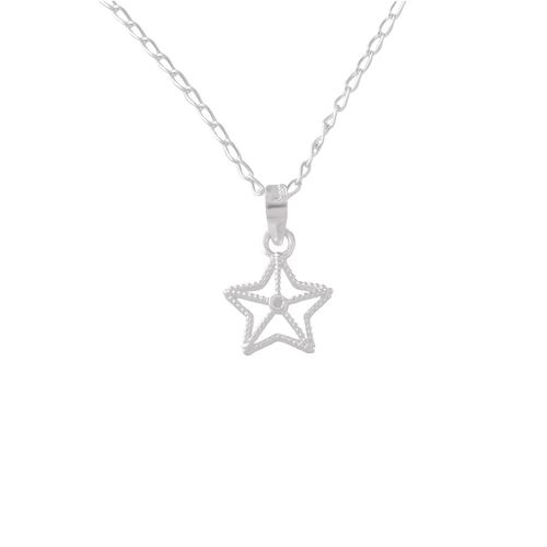 Collar Dije Estrella de Mar Plata Ley .925 Unlimited By Oro Boleado