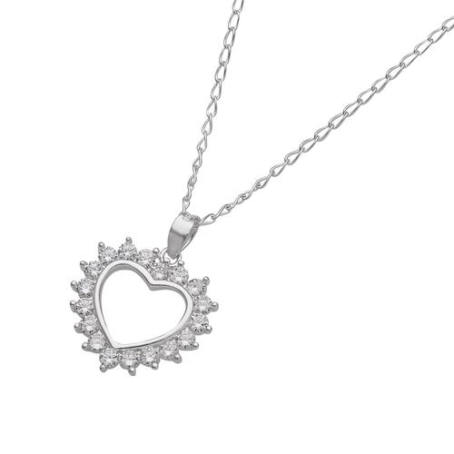 Collar Dije Corazón Plata Ley .925 Unlimited By Oro Boleado