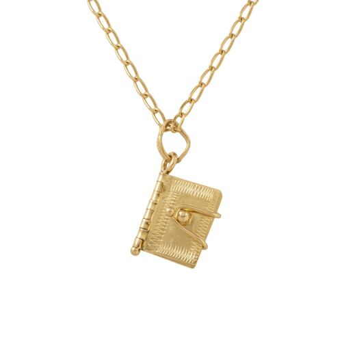 Collar Dije Libro Manejable Oro 10K Unlimited by Oro Boleado