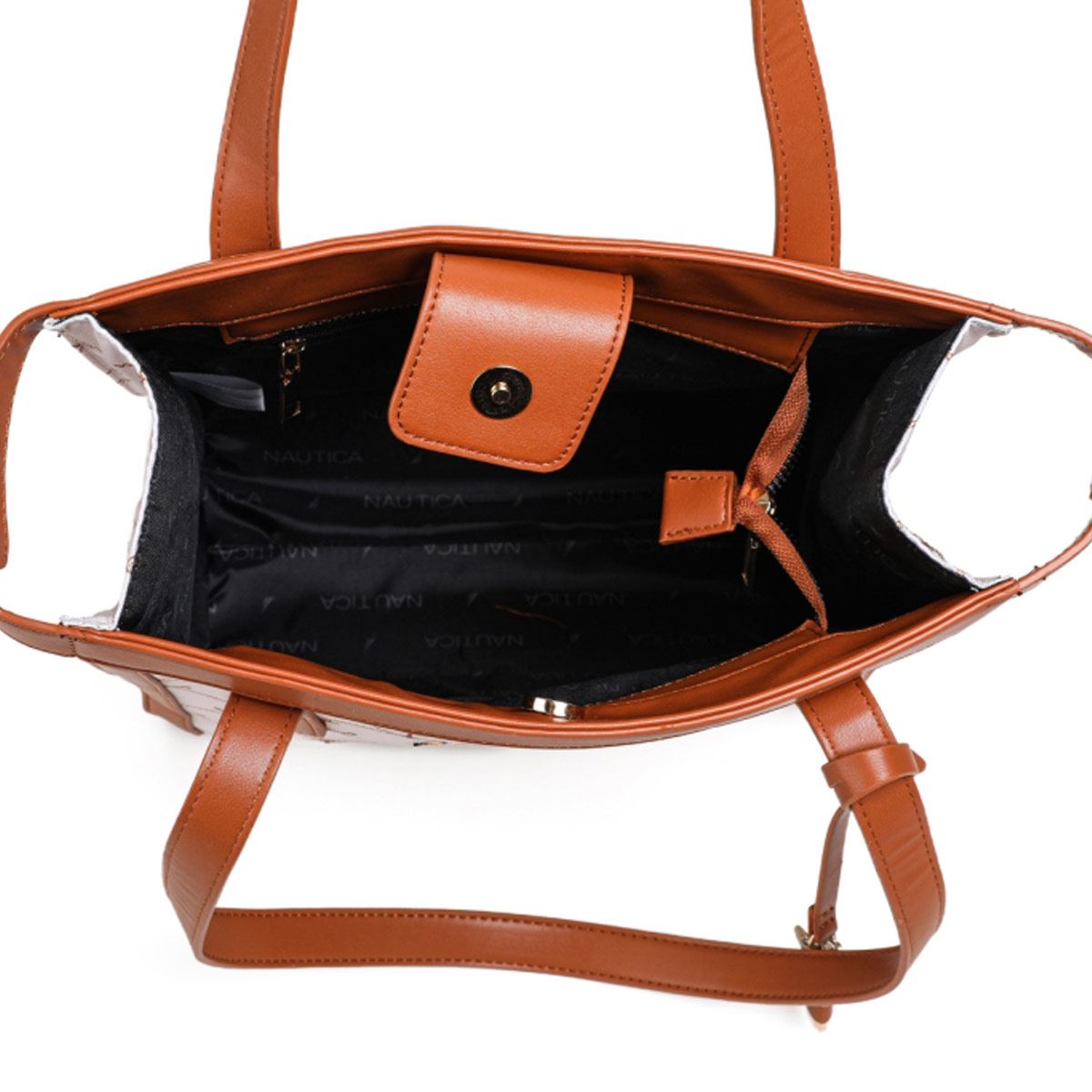 Bolso Tote Náutica Naranja para Mujer