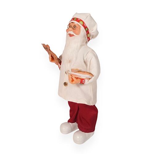 Figura Decorativa Santa Claus Chef Galleta Jengibre 30 cm Home Nature