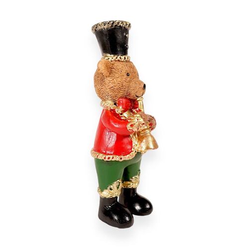 Figura Decorativa Navideña Oso Soldado 17.5*5.5*6 Home Nature