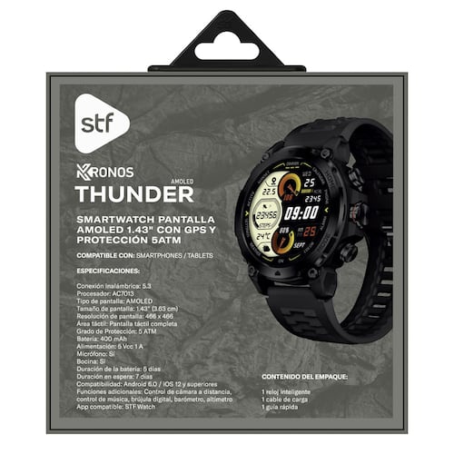 Smartwatch STF Kronos Thunder Negro