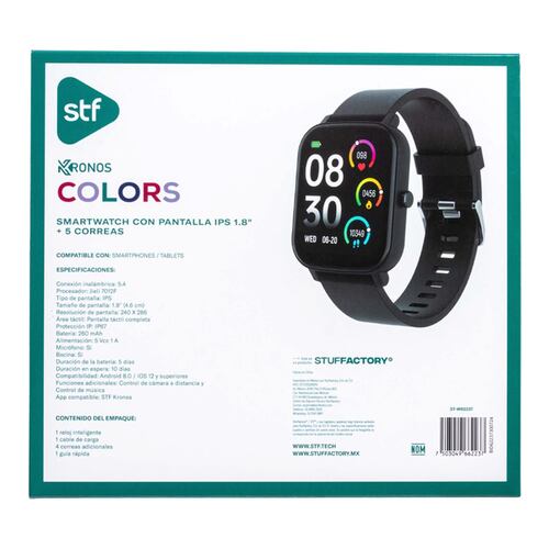 Smartwatch STF IPS 1.8 + 4 Correas
