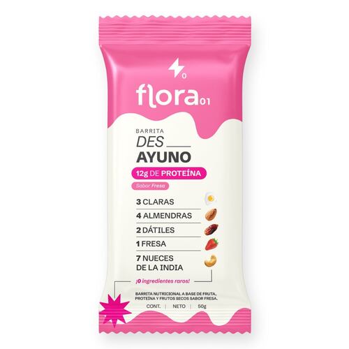 Barrita Des Ayuno Fresa Flora 01 50g