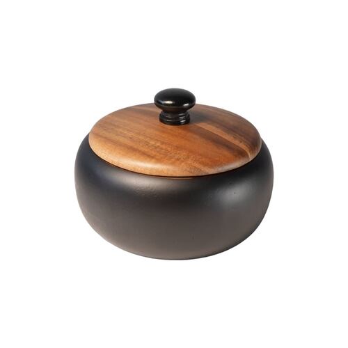 Recipiente Mediano con Tapa Home Nature Diseño Moderno en Madera 10.5*16.5*16.5 cm