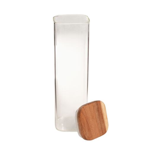 Contenedor Xia Grande de Vidrio de Borosilicato  con Tapa de Madera Home Nature