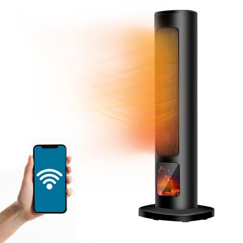 Calefactor Torre 24" Wifi Inteligente Smart Mome Flama Red Fan