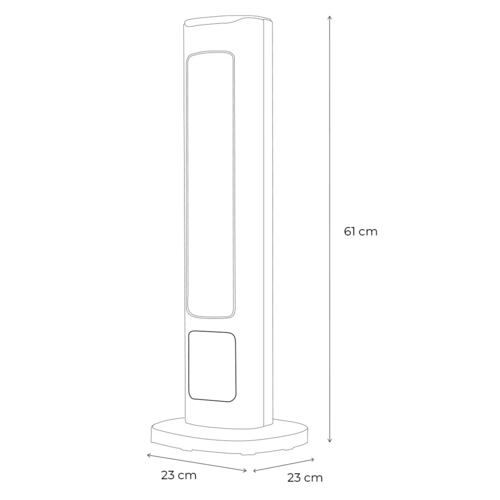 Calefactor Torre 24" Wifi Inteligente Smart Mome Flama Red Fan
