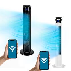 set-de-2-ventiladores-de-torre-blue-fan-de-33-pulgadas-3-velocidades-con-wifi