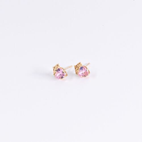 Aretes Tiara Rosa Oro 14K Disney