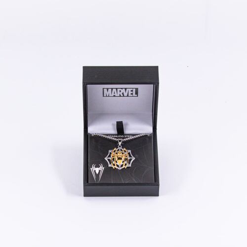 Collar Hombre Araña Dorado Acero Disney