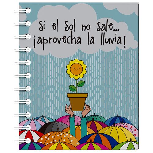 Libreta Chica Carmy con Doble Espiral Figura Girasol