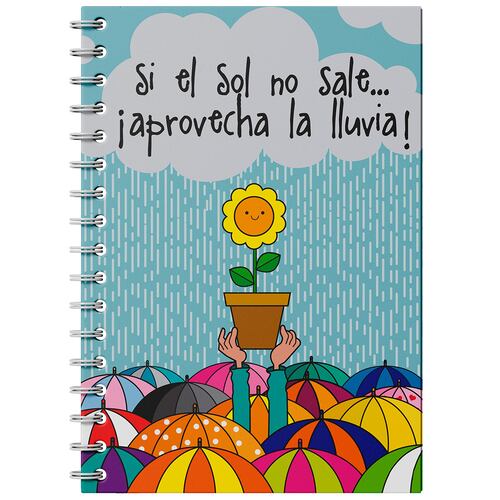 Libreta Mediana Carmy con Doble Espiral Figura Girasol