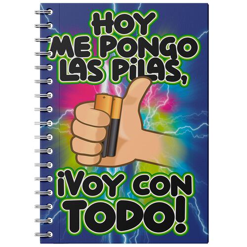 Libreta Mediana Carmy con Doble Espiral Figura Batería