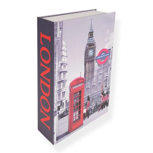 Caja fuerte HOME NATURE en Forma de Libro con Tema de "London"
