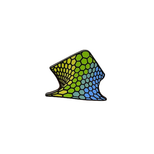 Pin Soumaya Hexágonos Metálico Verde BY MEXICO