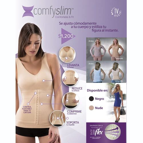 Comfy slim beige ch-m - faja Tv Ofertas