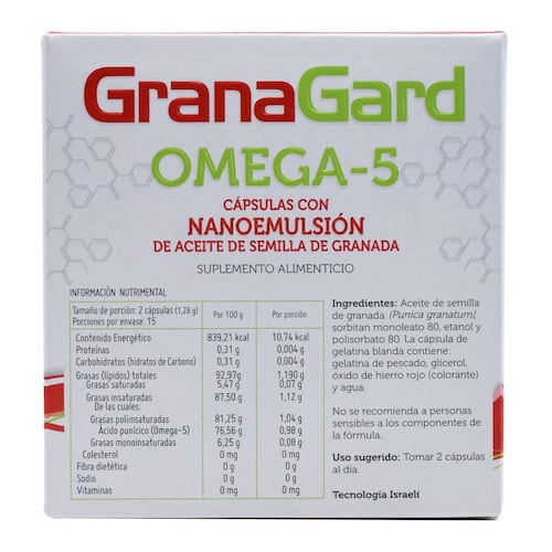 Granagard Omega-5 Sup Alim Cap30