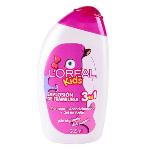 Shampoo Loreal Kids 3 en 1 Explosión Frambuesa 265 Ml
