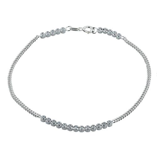 Pulsera 3 Tramos Zircornia con Cadena