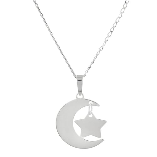 Cadena Dvillalpando Con Dije Luna Con Estrella Plata .925