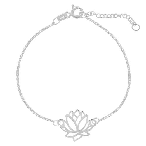 Pulsera Flor De Loto Plata,Pulsera, Redonda, Villalpando