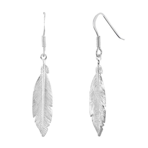 Arete Pluma Mediano Plata, Arete, Pluma, Villalpando