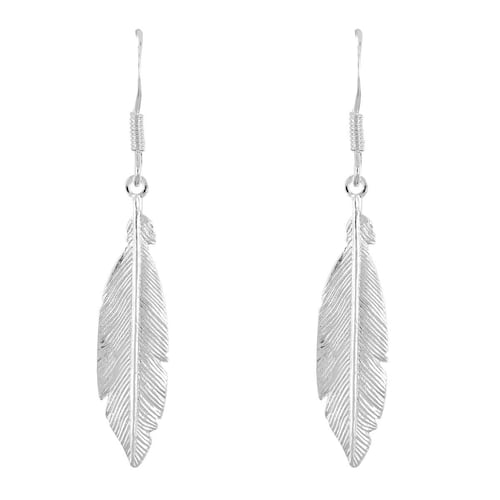 Arete Pluma Mediano Plata, Arete, Pluma, Villalpando