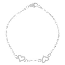 Pulsera hilo con dije corazón – Silver Line