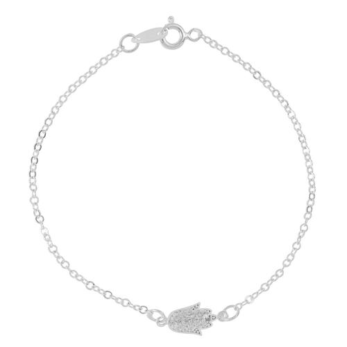 Pulsera Mano De Zirconias. Plata, Pulsera, Mano De Zirconias, Villalpando