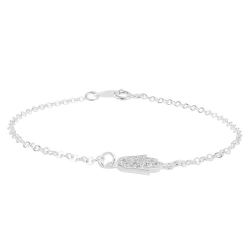 Pulsera Mano De Zirconias. Plata, Pulsera, Mano De Zirconias, Villalpando