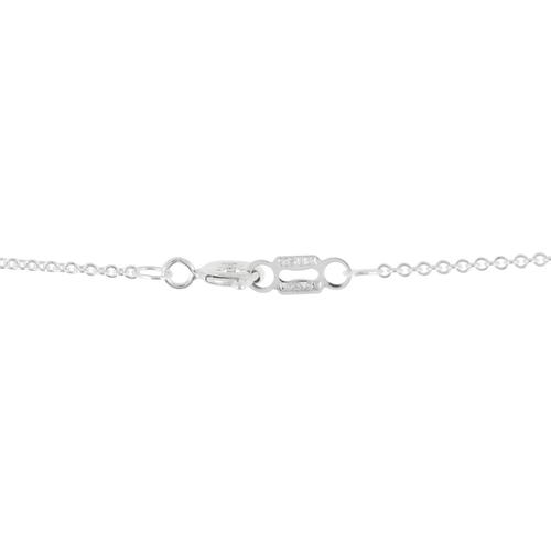 Cadena Cruz de Zirconias Resplandor de Pétalos Calados Plata .925 Villalpando