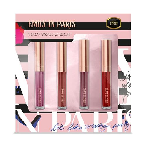 Set de 4 labiales líquidos mate Emily In Paris