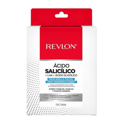 Pack Mascarilla Facial Salicílico y Glicólico 5 pzas Revlon