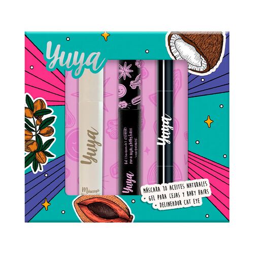 Set Yuya Mascara de pestañas + gel de cejas + delineador cat eye