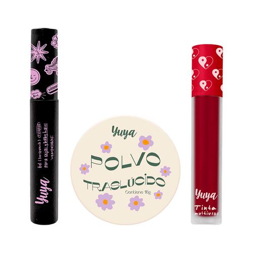 Set Yuya Gel de ceja + polvo traslúcido + tinta ying yang