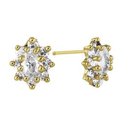 Aretes Corazón Inflado Oro 14K Doble o