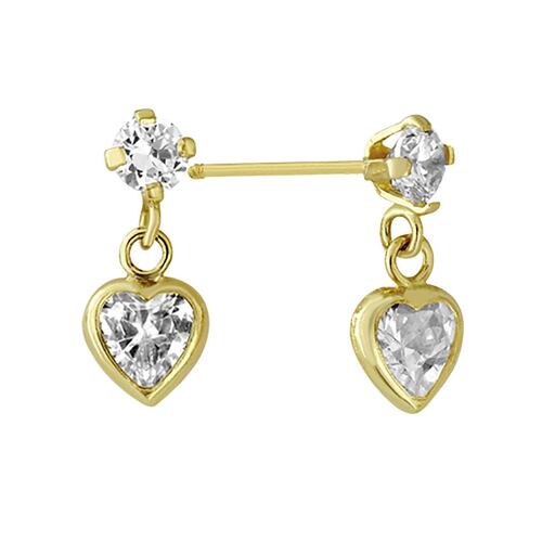 Broquel Oro 14K Corazón Colgante