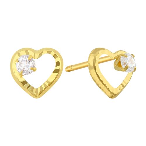 Broquel Contorno Corazón Oro 14K Sabelli