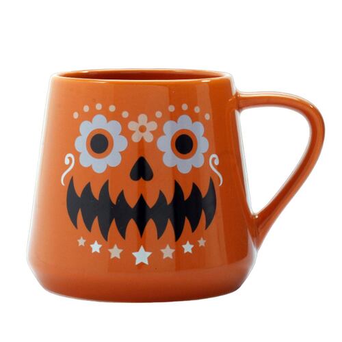 Taza de porcelana 400ml Crown Baccara Edición Halloween - Calabaza Naranja