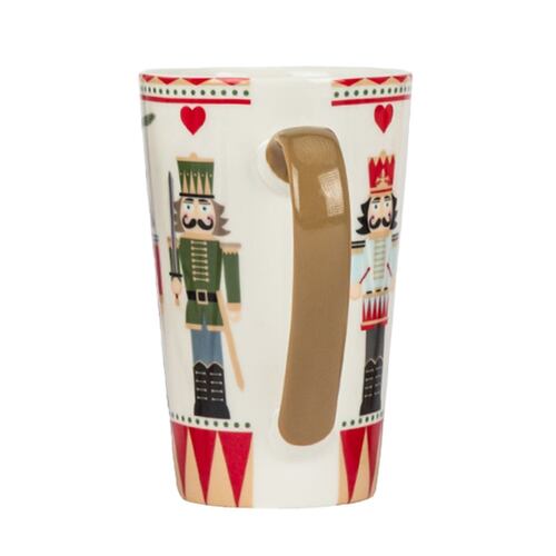 Taza Porcelana con Asa Dorada 500 ml Diseño Nutcracker Crown Baccara