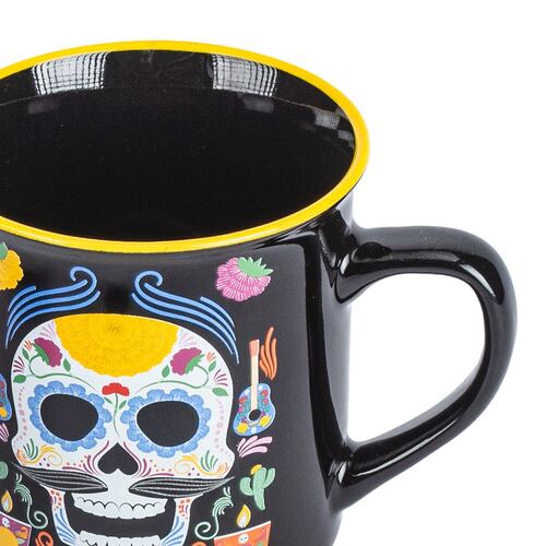 Taza Porcelana 410 ml Diseño Calavera Día de Muertos Crown Baccara