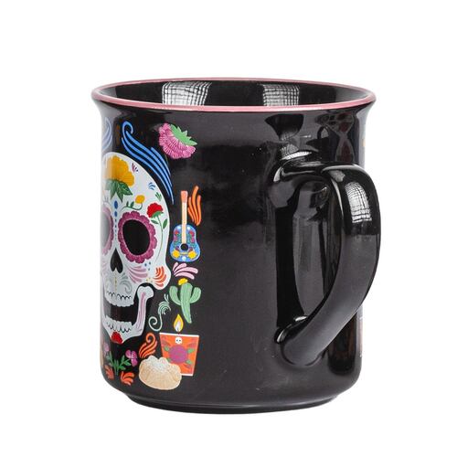 Taza Porcelana 410 ml Diseño Calavera Día de Muertos Baccara